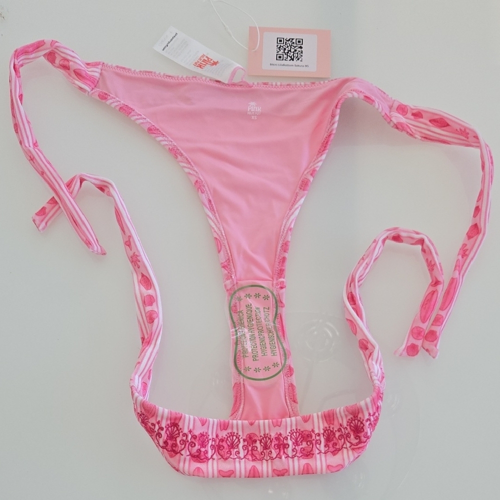 Pink Patterned Bikini Bottom - Picture 3 of 7